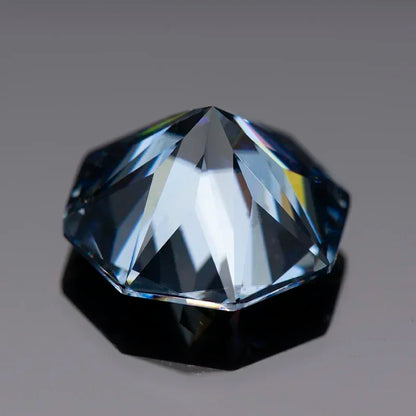 Loose Moissanite. Octagon Shape. Royal Blue Color. 1.0 To 5.0 Carat