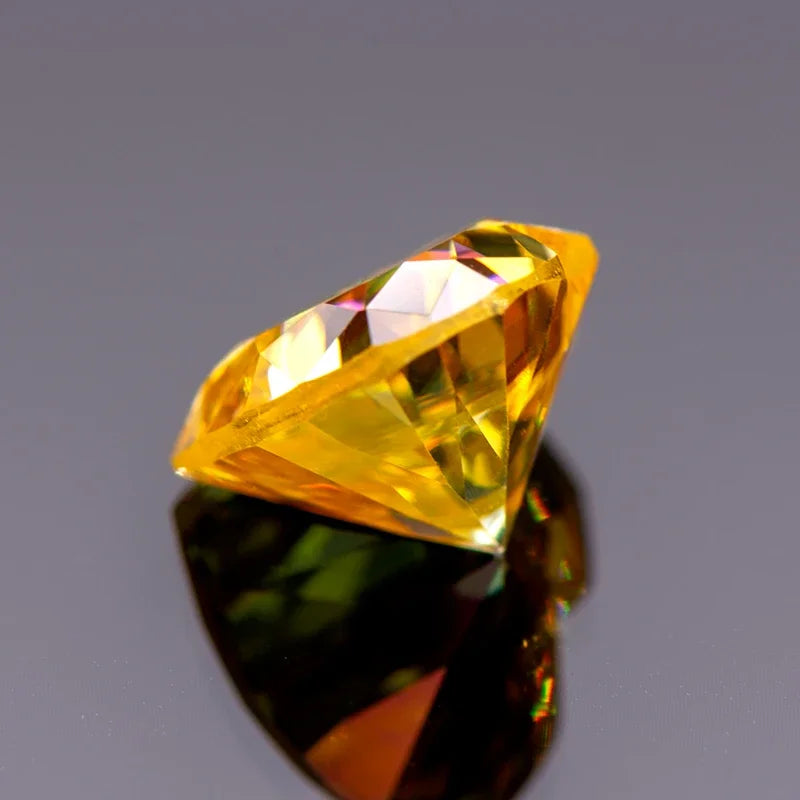 Loose Moissanite. Golden Yellow Color. Heart Cut. 1.0 To 5.0 Carat.