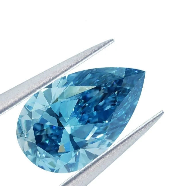 Blue Diamond 1.0 To 1.80 Carat Pear Shape - Lab-Grown Diamond.