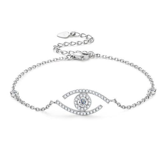 Eye Shaped, Genuine Moissanite Bracelet.