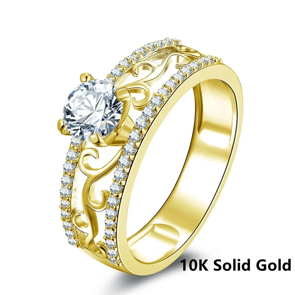 Luxury Gold Engagement Rings. 0.75 Carat. D VVS1.