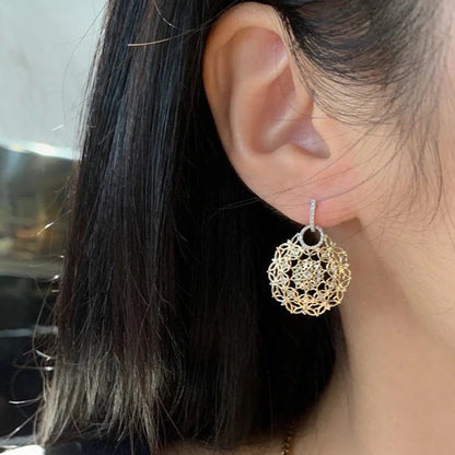 Elegant Diamond Earrings. 0.54 Carat. Natural Diamond jewelry.