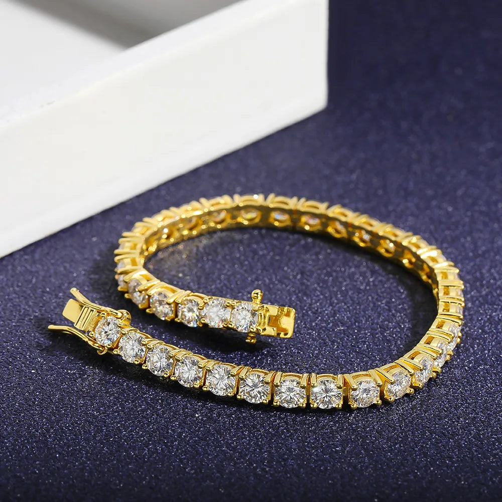 Elegant Moissanite Tennis Bracelets. 2.5mm to 6.5mm.