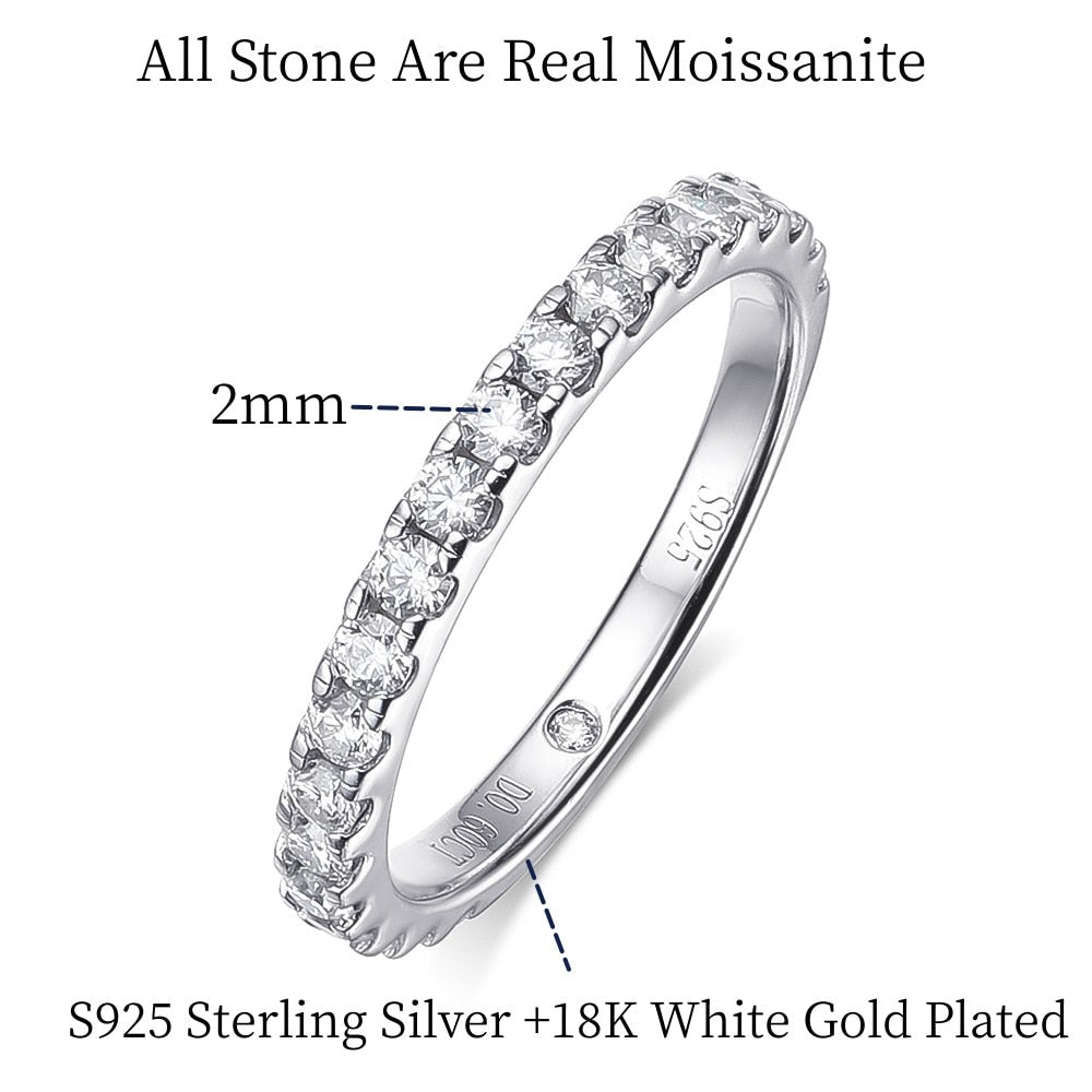 moissanite eternity engagement rings