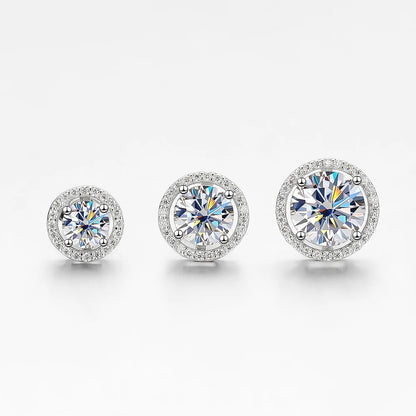 Best Moissanite Stud Earrings. Total 4.0 Carat Genuine Moissanite.