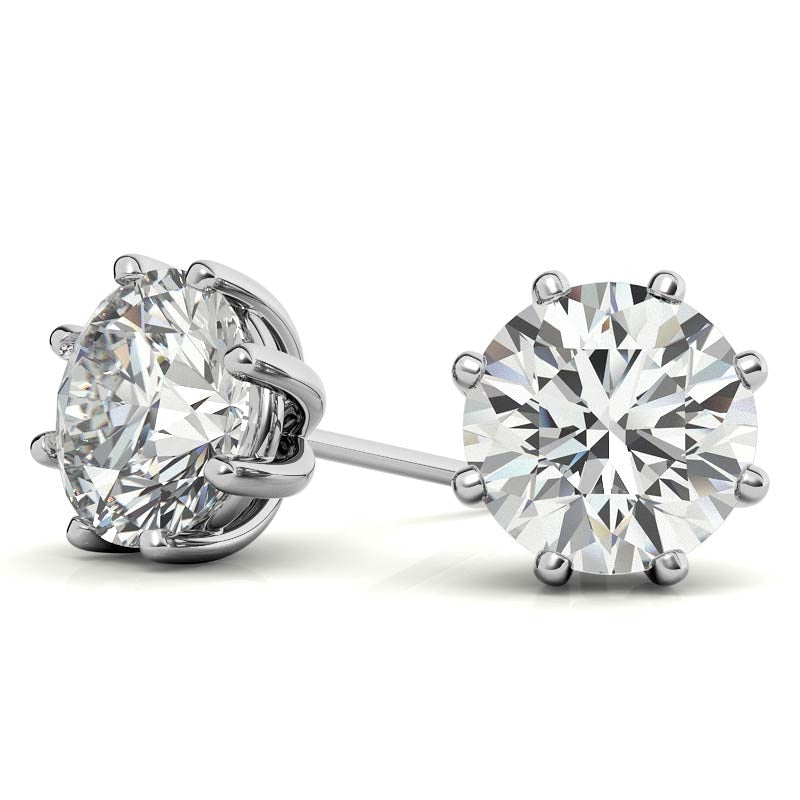 Elegant Moissanite Earrings. 1.0 - 2.0 - 4.0 Carat. D VVS1. Certified.