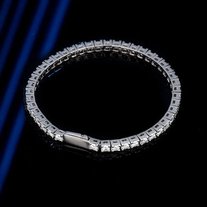 Luxury Moissanite Tennis Bracelets. D VVS1. Round Brilliant Cut.