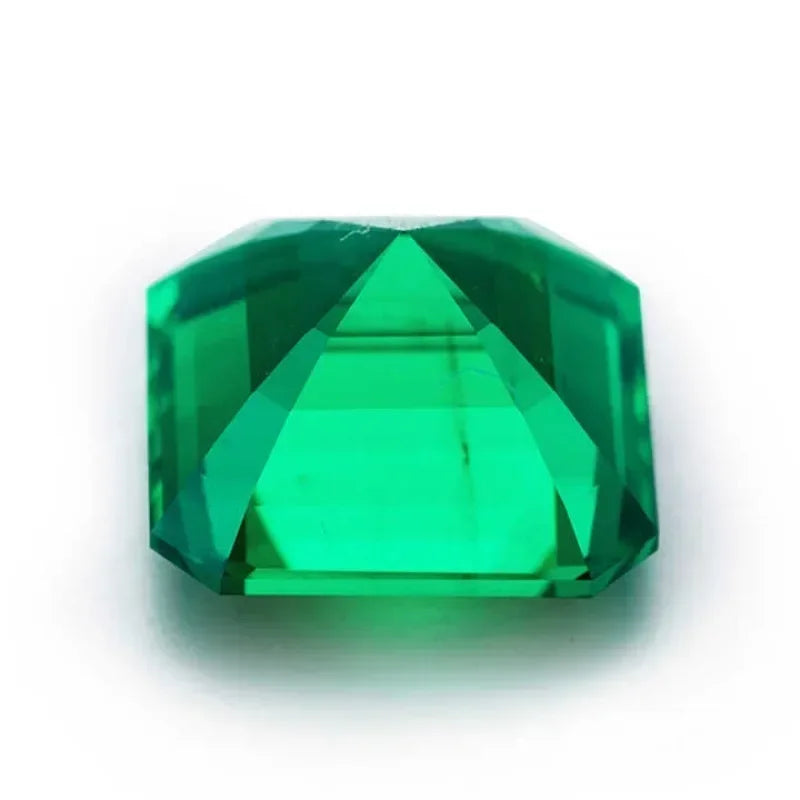 Man-Made Colombian Emerald. Asscher Cut. 1.0 To 16.0 Carat.