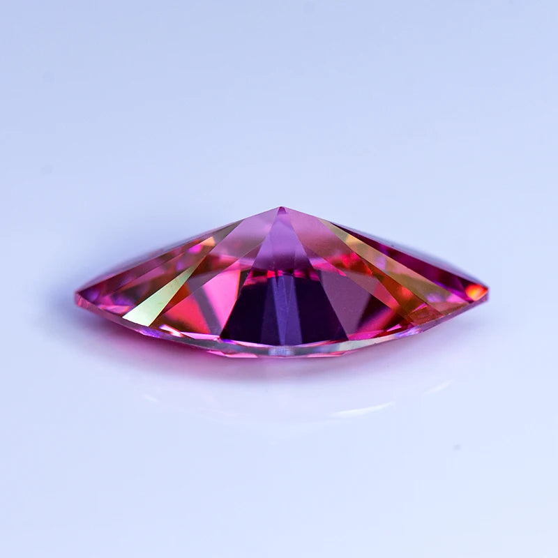 Moissanite Stone. Marquise Cut. Pink Color. 0.10 To 2.0 Carat.