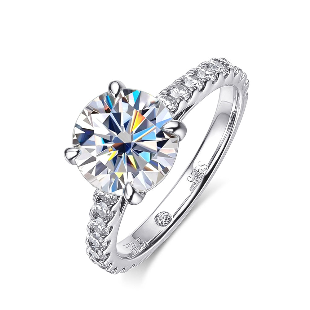 moissanite eternity engagement rings