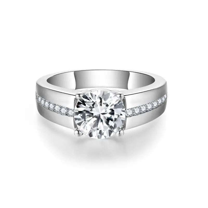 New Men's 2.0 Carat Full Moissanite Ring.