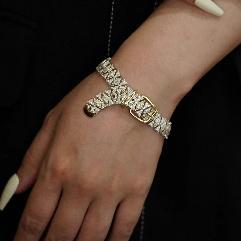 Luxurious Diamond Bracelets. 4.28 Carats Natural Diamonds.