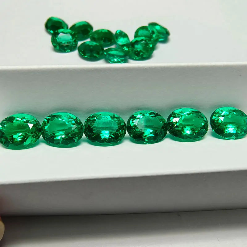 Buy Lab-Grown Emerald Diamond. Hand-cut Columbia Emeralds. Oval Shape.