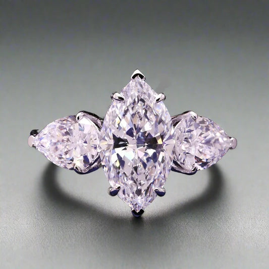 Diamond Engagement Rings. Marquise-Cut. Lab-Grown Diamond.
