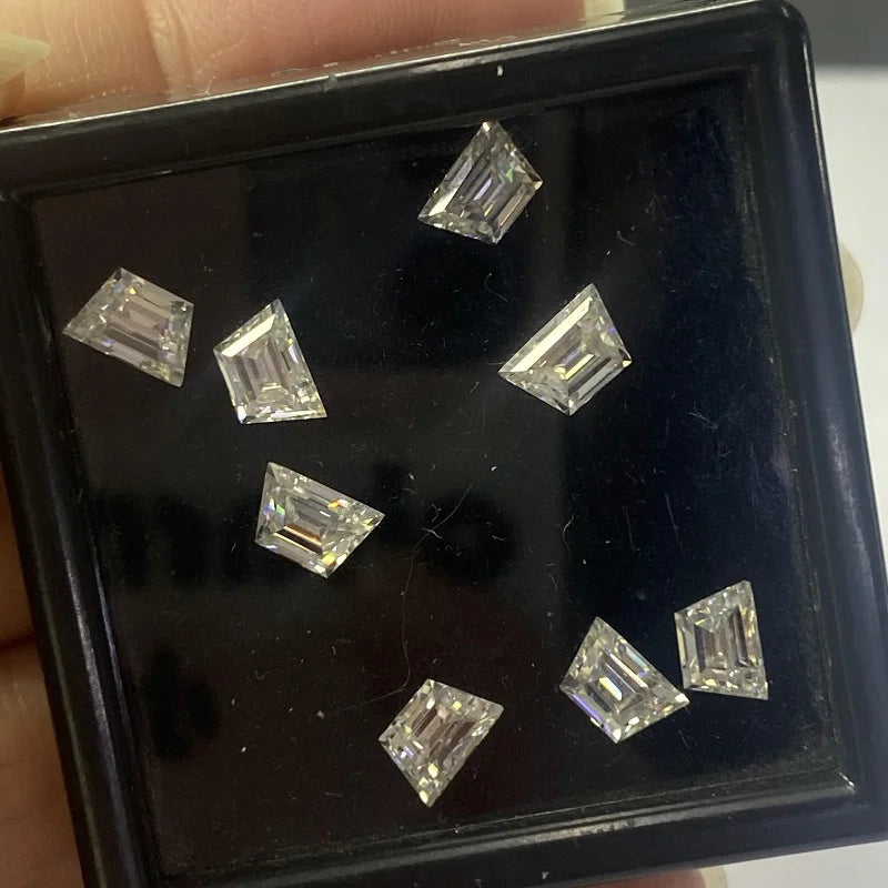 Trapezoid Shape Moissanite Gemstone. D VVS1.