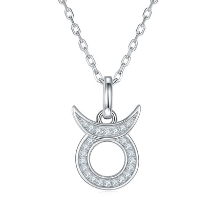 Elegant Zodiac Necklace with D Color VVS1 Moissanite Pendant
