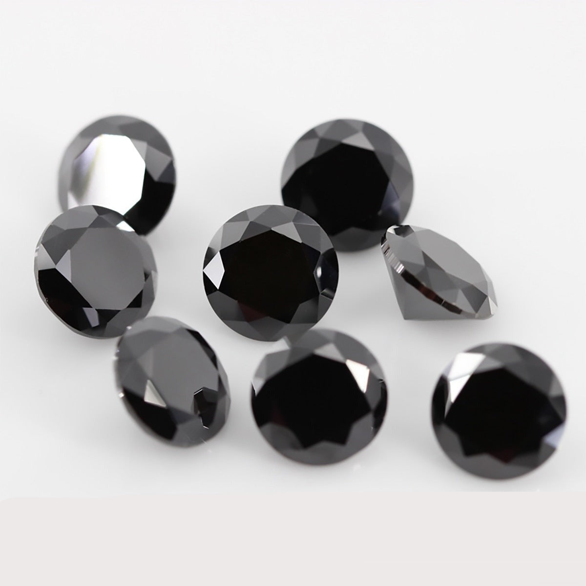 Small Size Black Moissanite Gemstones 0.8mm to 3mm