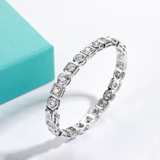 Moissanite Bracelets. Luxury Jewelry. Genuine Moissanite.