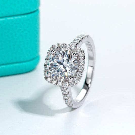 Luxury, Full Moissanite Engagement Rings.  3.0 Carat. D VVS1.
