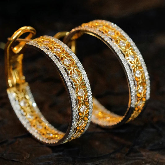 Luxury Diamond Earrings. 1.20 Carat Natural Diamond.