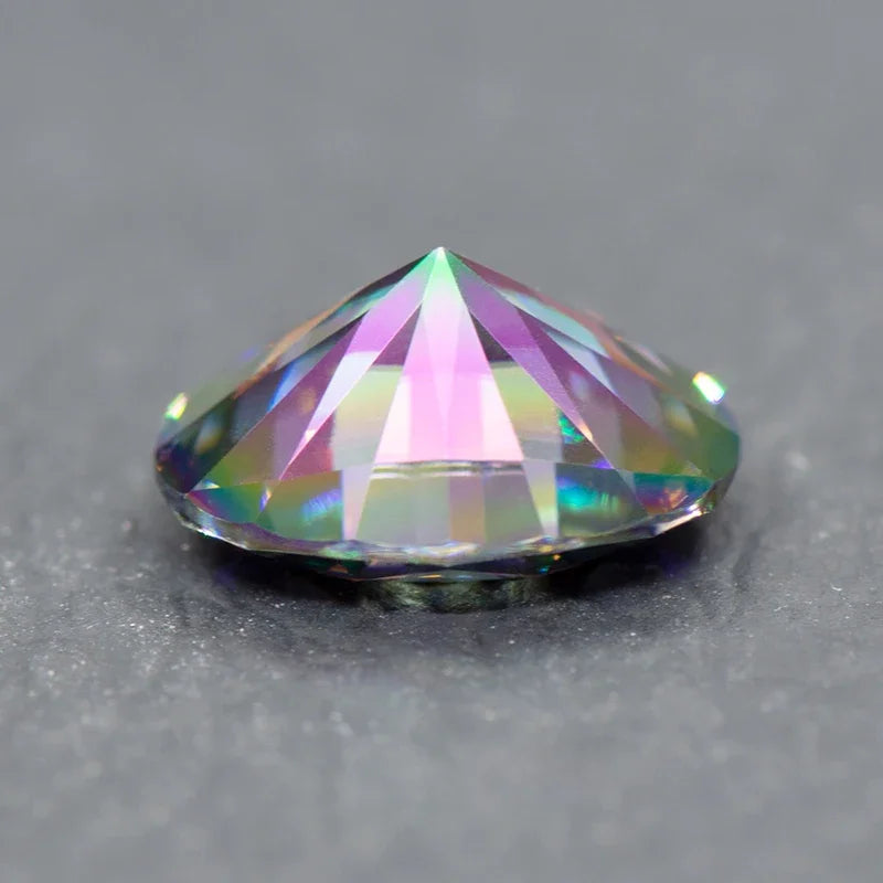 Loose Moissanite Stone. Rainbow Color. Oval Cut. 0.50 To 5.0 Carat.