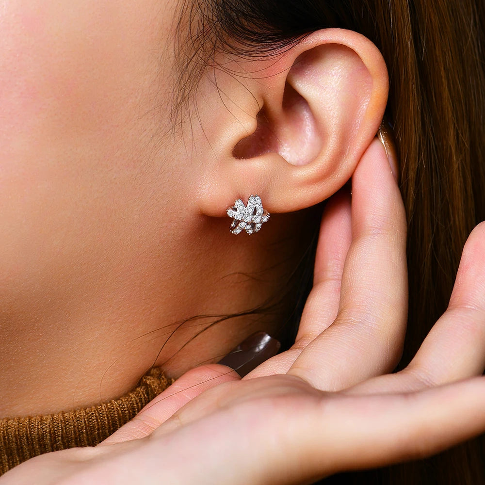 Luxury Moissanite Stud Earrings. 1.5mm 36pcs Moissanite