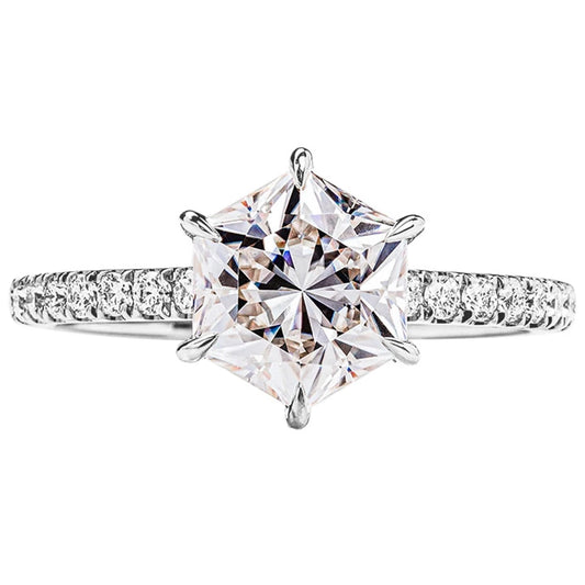 Shop Luxury Moissanite Engagement Rings. 18K Gold Plated Silver.