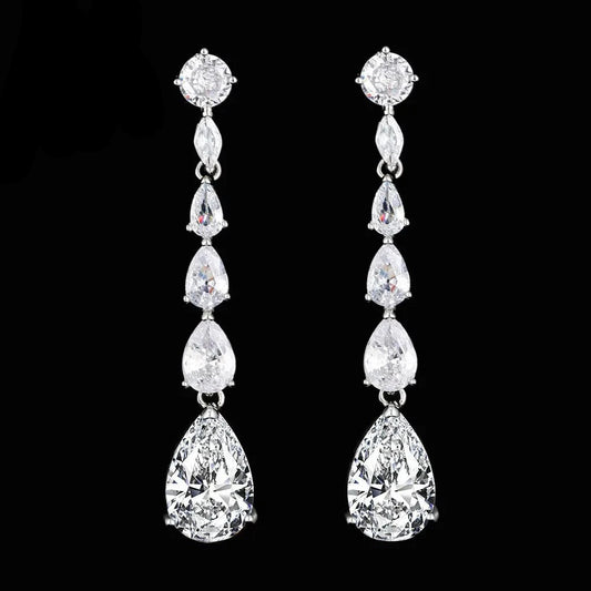 Waterdrop Moissanite Diamond Earrings. 16.98 Total Carat. D VVS1.