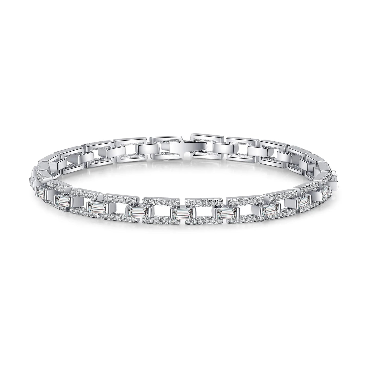 Luxury Moissanite Bracelet for Women - Fully Moissanite Stones.