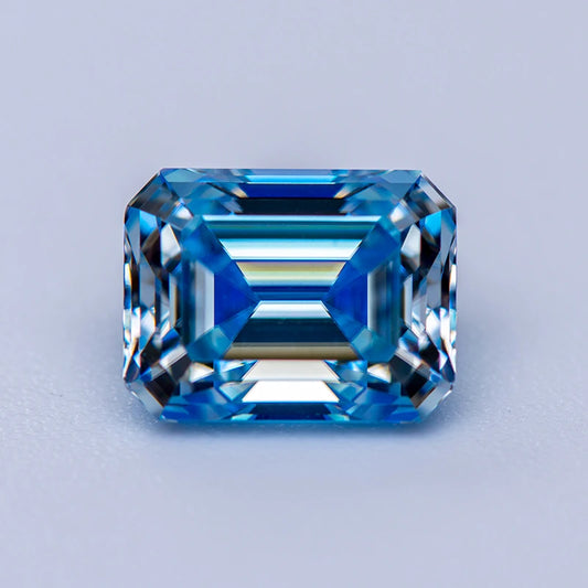 Loose Moissanite. Ice Blue Color. Emerald Cut. 0.50 To 5.0 Carat.