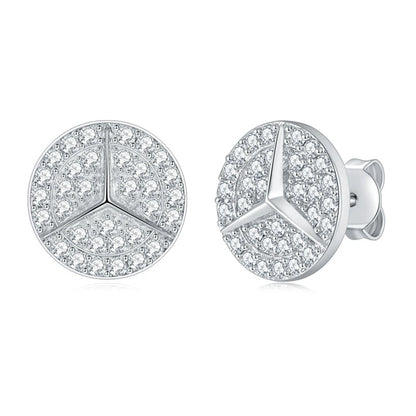 Moissanite Diamonds Stud Earrings. Elegant Genuine Moissanite Earrings.