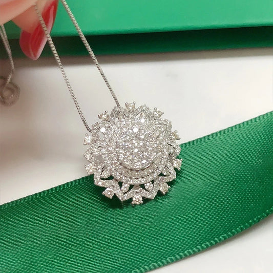 Natural Diamond Pendant. 1.30 Carat. Diamond Jewelry.