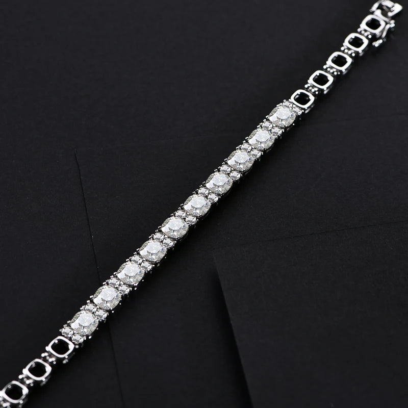 Tennis Bracelet. 8.0 Carat Lab-Grown Sapphire - Spinel. Fine Jewelry.