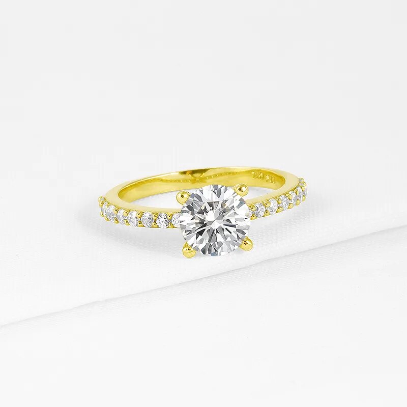 Gold Engagement Rings. Genuine Moissanite. 1.25 Carat. D VVS1.