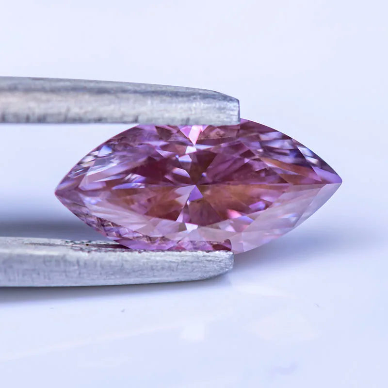 Loose Moissanite. Sakura. Pink Color. Marquise Cut. 0.10 To 2.0 Carat.