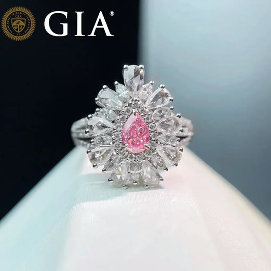 Luxury Pink Diamond Engagement Rings. Natural Diamond Rings.