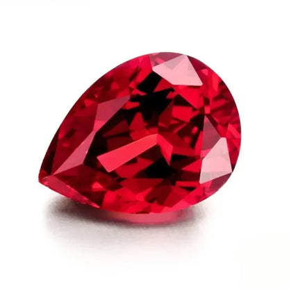 Loose Ruby. Pear Shape. 0.75 To 16.0 Carat. VVS1. Lab-Grown Ruby.