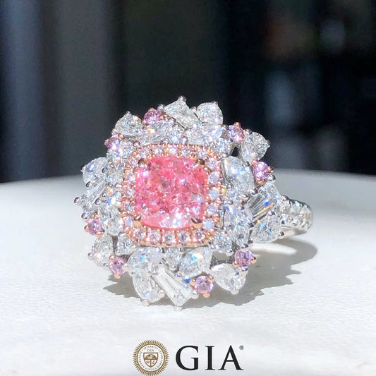 Luxury Pink Diamond Engagement Rings for Women. GIA Certified.