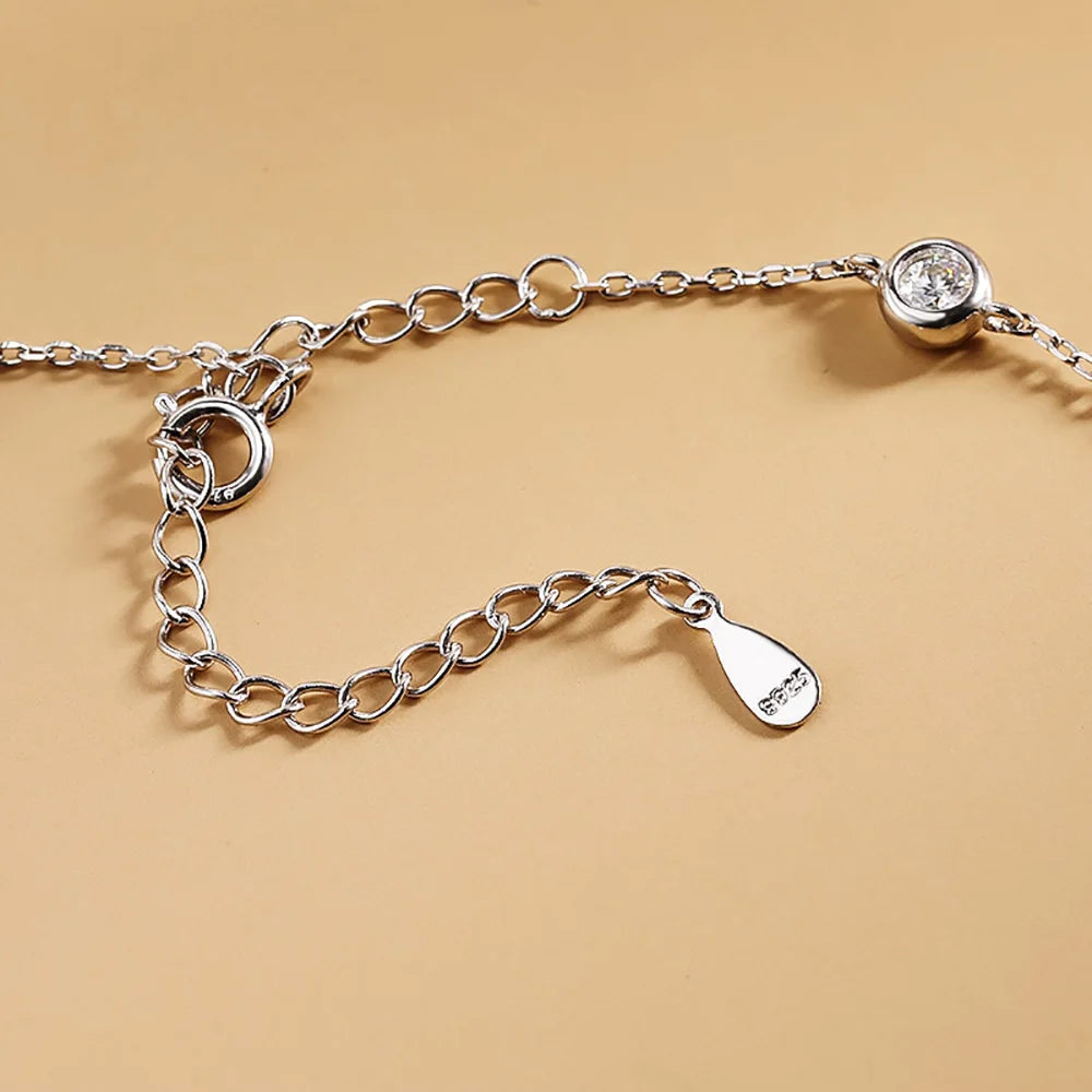 Moissanite Necklace For Women. Total 2.0 Carat. 3mm Moissanite.