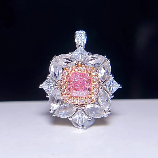 Light Pink Natural Diamond Engagement Rings for Women.