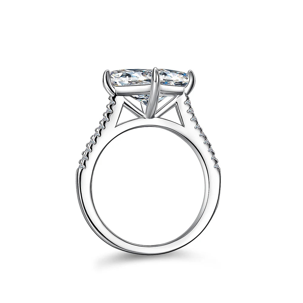 Moissanite Engagement Rings. Princess Cut. 3.0 Carat. D VVS1.
