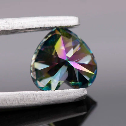 Loose Moissanite. Rainbow Color. Heart Cut. 1.0 To 4.0 Carat.