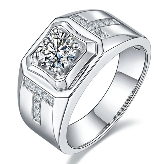Moissanite Diamond Men's Rings. All Gems Are Moissanite.