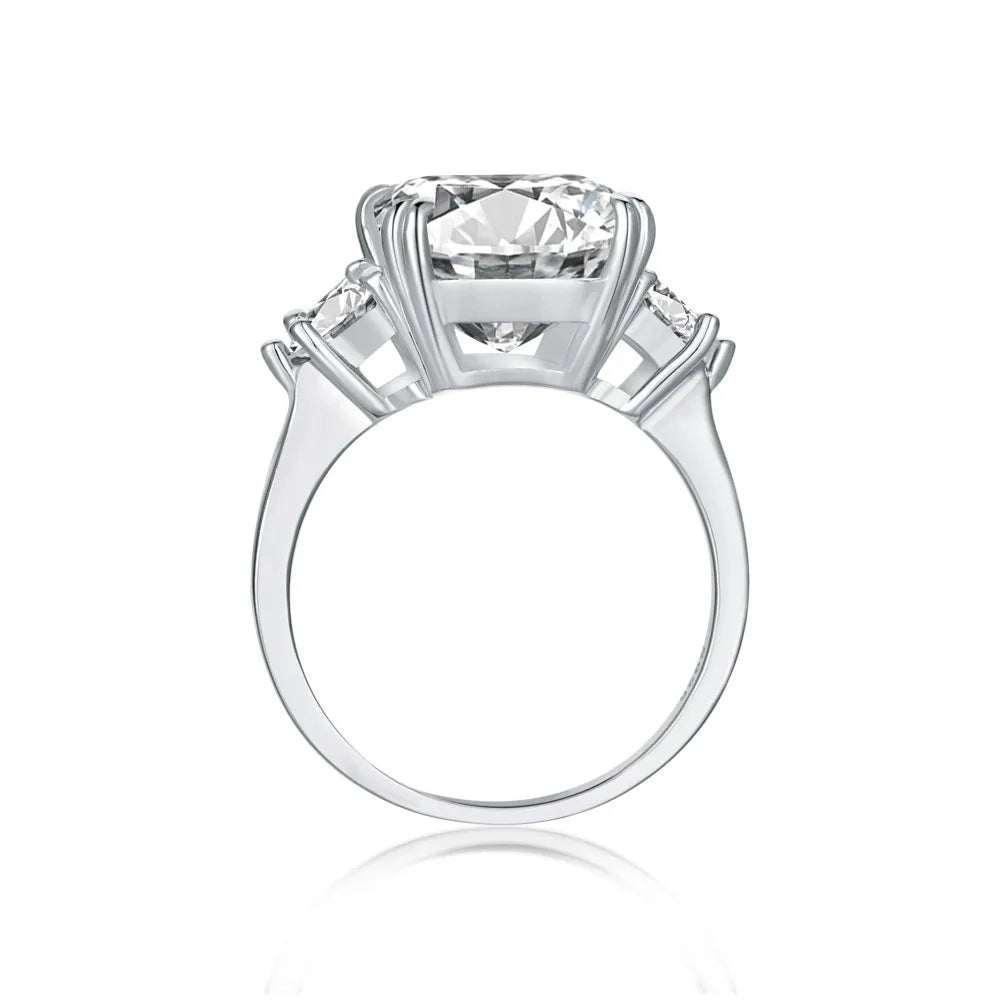 Shop Online. 8.0 Carat. Radiant Cut. Moissanite Rings. Platinum Plated Silver.