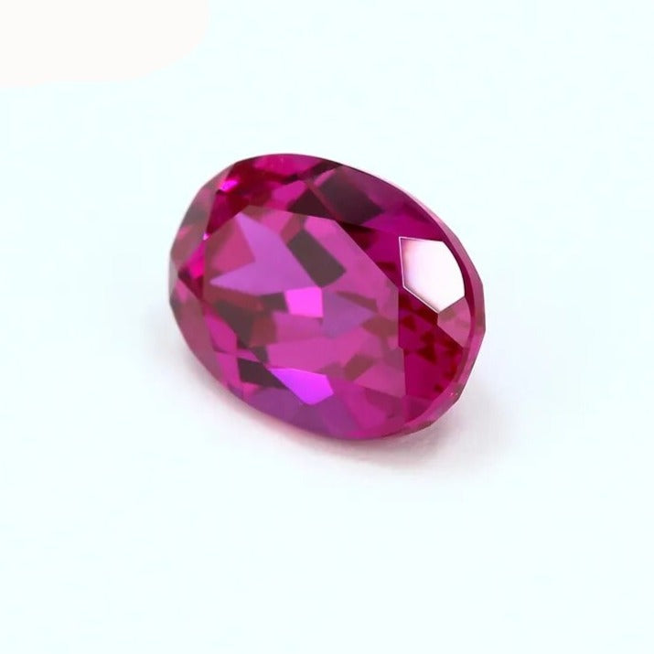 Lab-Grown Ruby. Tourmaline Red Color. 0.60 to 7.25 Carat.