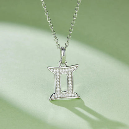 Elegant Zodiac Necklace with D Color VVS1 Moissanite Pendant
