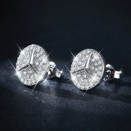 Moissanite Diamonds Stud Earrings. Elegant Genuine Moissanite Earrings.