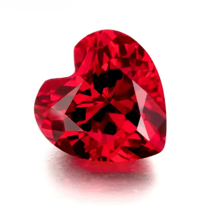 Loose Ruby. Heart Shape. 0.35 To 7.85 Carat. VVS1. Lab-Grown Ruby.