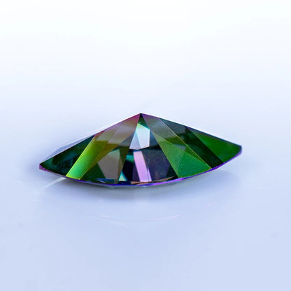 Moissanite Gemstone. Rainbow Green Color. Marquise Cut. 0.10 To 1.0 Carat.