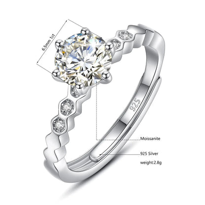 Shop Moissanite Engagement Rings. 1.0 Carat. D VVS1. Adjustable Size.